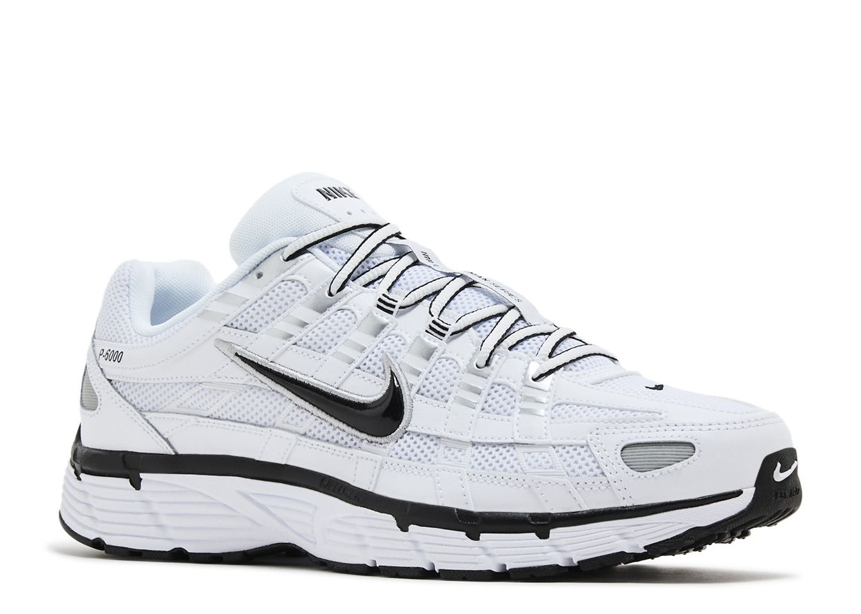 Nike P‑6000 White Metallic Silver Black Sneaker (CD6404‑107)