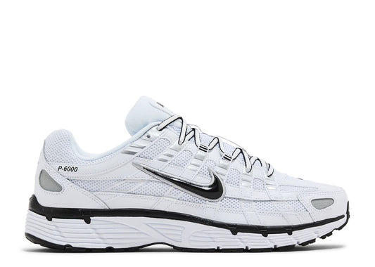 Nike P‑6000 White Metallic Silver Black Sneaker (CD6404‑107)